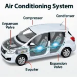 Car AC System Components Diagram in Dunedin