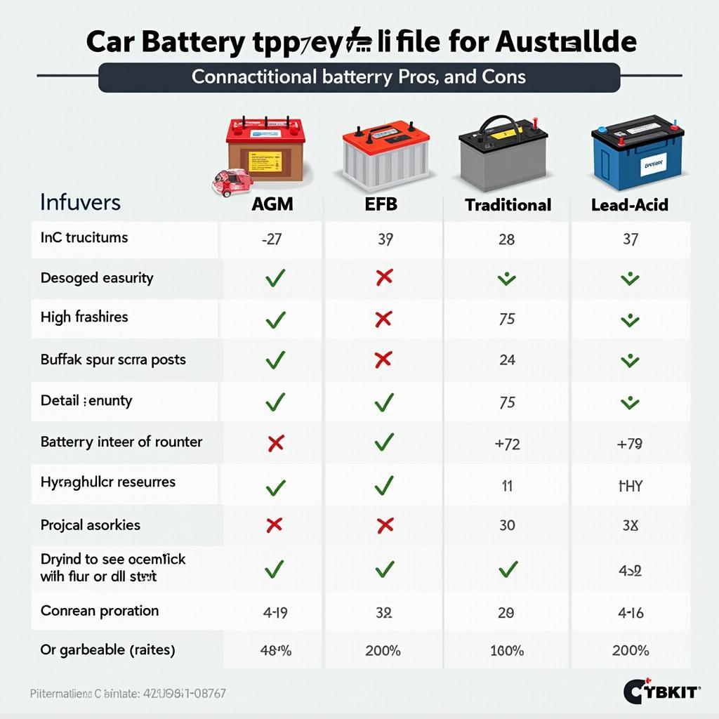 Car Battery Comparison Chart for Australia