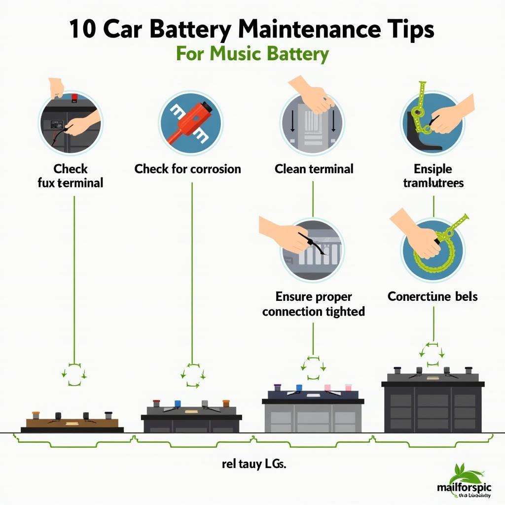 Car Battery Maintenance Tips Illustration