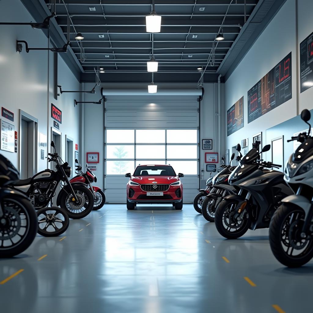 Modern Car and Bike Service Garage in Hyderabad