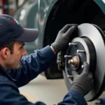 Car Brake Inspection During Service