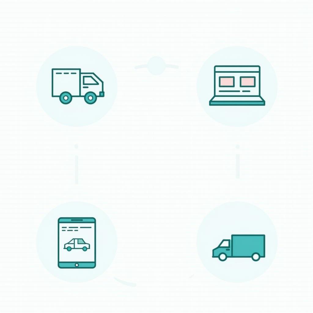 Examples of Car Carrier Service Icon Usage on Different Platforms