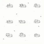 Different Car Carrier Service Icon Variations