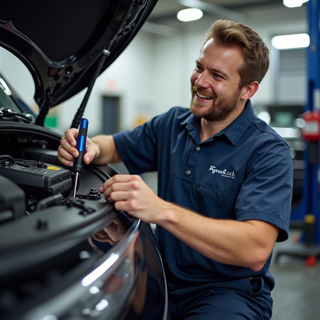 Car Center Lock Service in Nasik - Technician working on a car lock