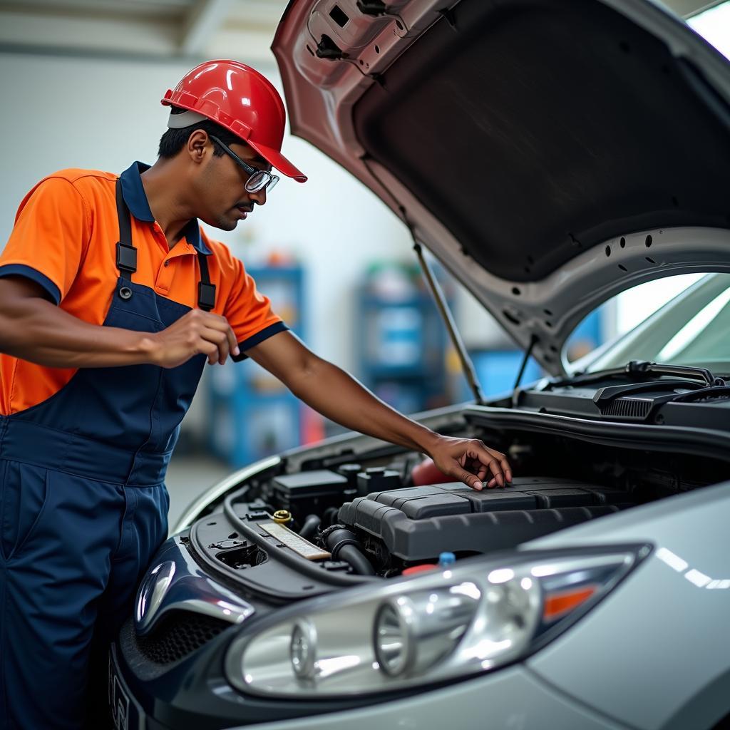 Checking car coolant level in Thoothukudi