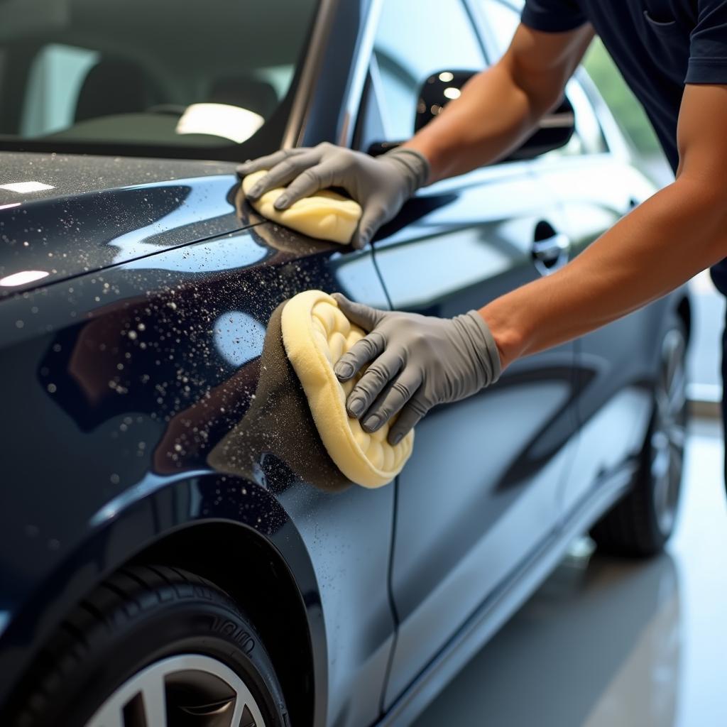 Car Exterior Detailing in a Gold Service