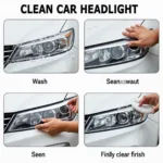 Car Headlight Cleaning Process