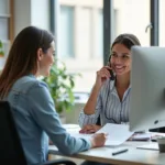 Car Insurance Customer Service Representative at Work