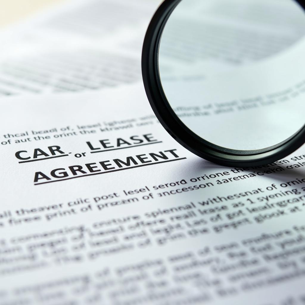 Reviewing Car Lease Agreement Fine Print