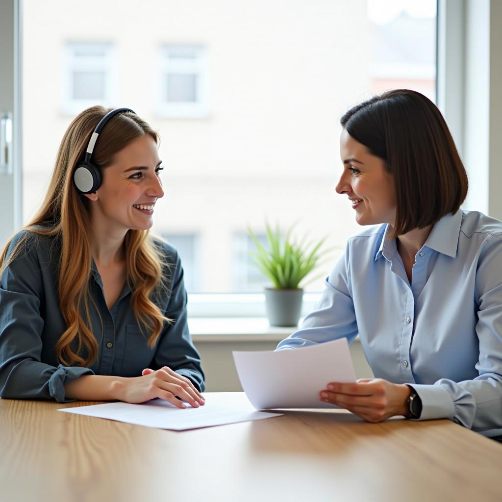 Customer resolving a car loan dispute with a representative