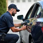 Technician Unlocking a Car in Arlington VA