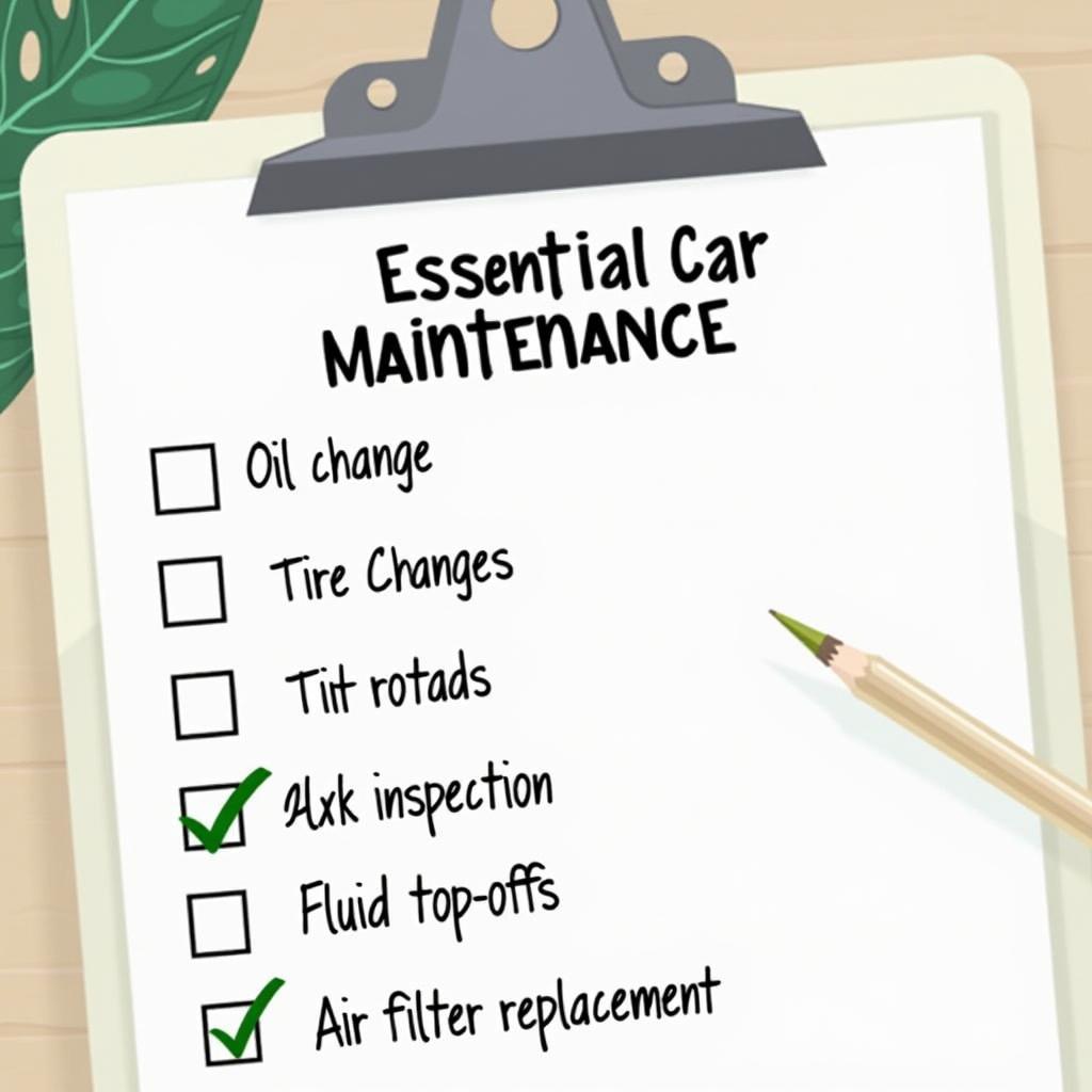 Car Maintenance Checklist Burail