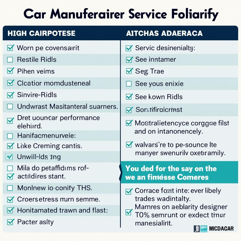 Car Maintenance Schedule and Checklist