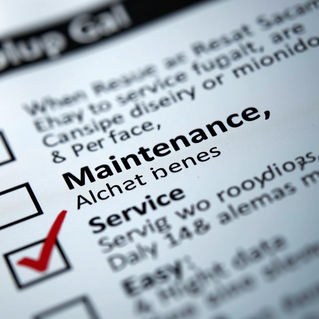 Car Maintenance Schedule Checklist