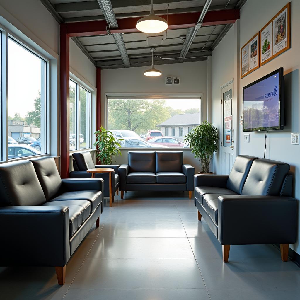 Car Maintenance Service Center Waiting Area