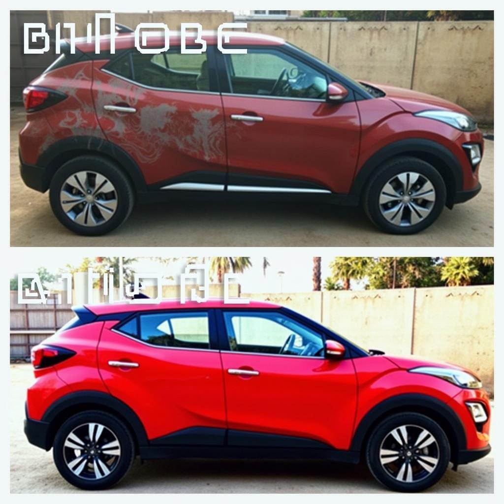 Before and After Car Paint Service in Mount Road, Chennai