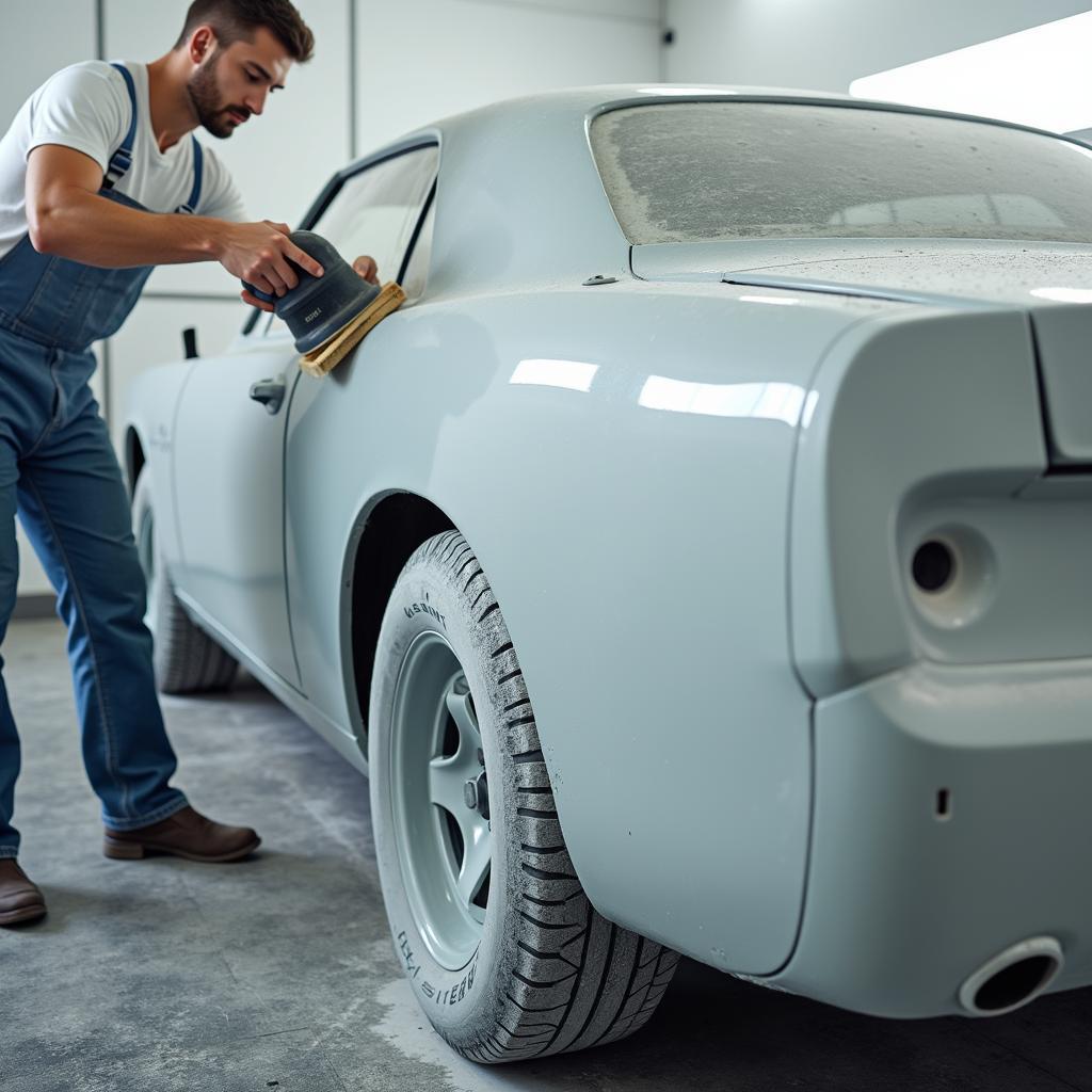 Car Painting Preparation: Thorough Cleaning and Sanding