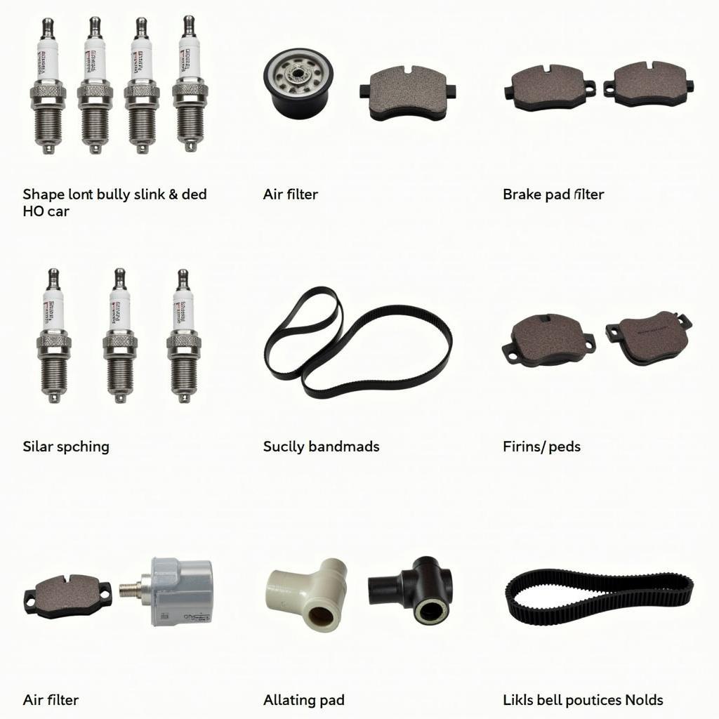 Thumbnails of common car parts for replacement