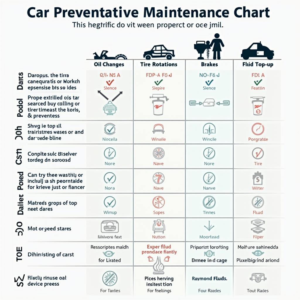 Car Preventative Maintenance Chart