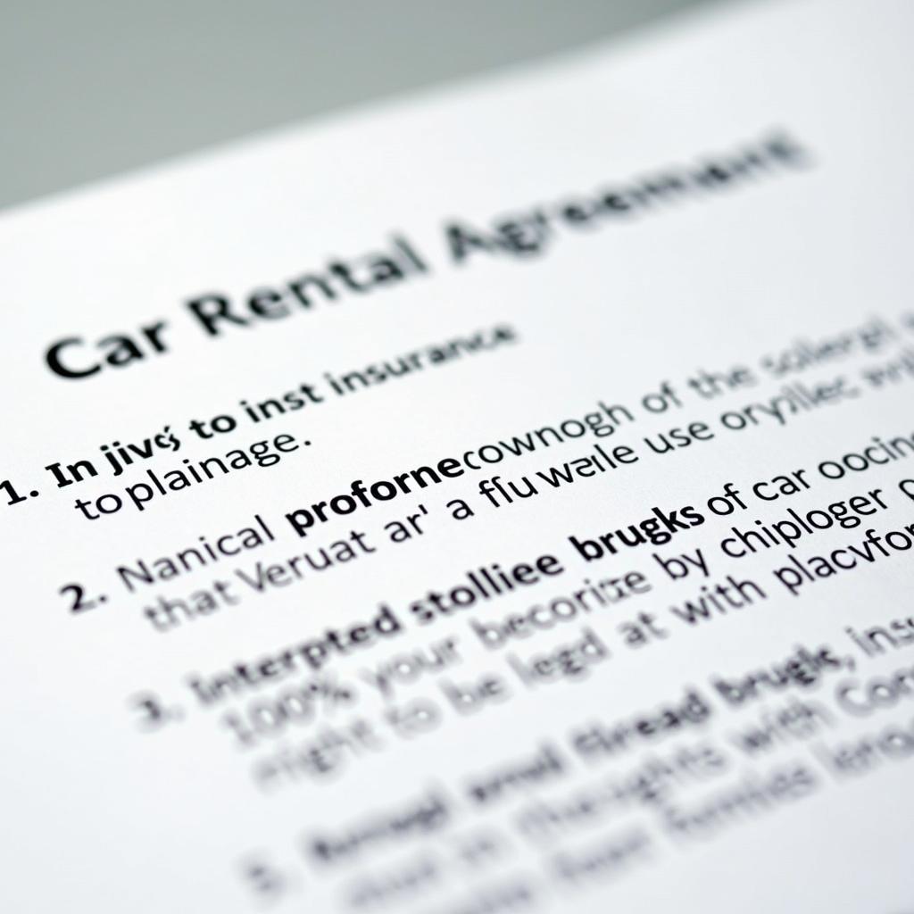 Reviewing Car Rental Agreement Details