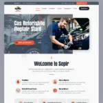 Car Repair Website Template Homepage Design