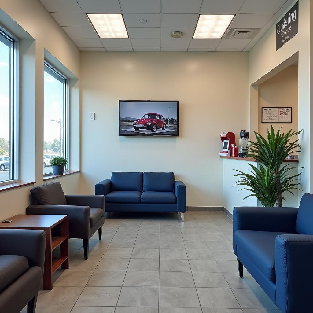 Comfortable Customer Waiting Area in Alexandria Car Service Center