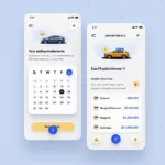 Car Service App Interface for Booking Appointment