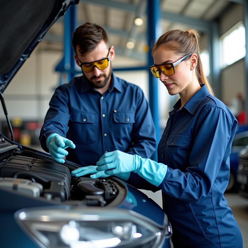 Ensuring Safety in a Car Service Area: Equipment and Procedures