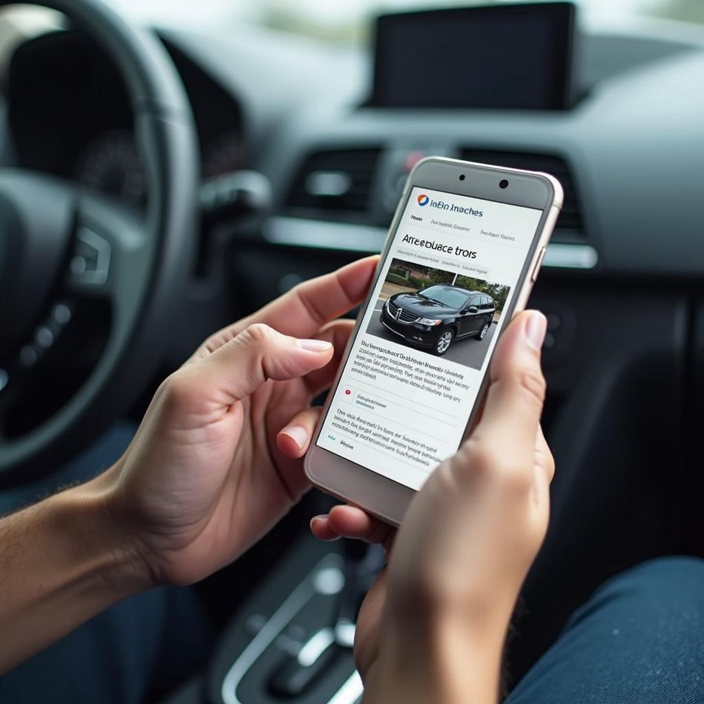 Accessing Car Service Blogs on a Mobile App