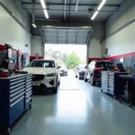 Modern Car Service Garage Interior in Bournemouth