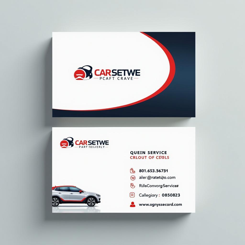 Modern Car Service Business Card Design Template Example