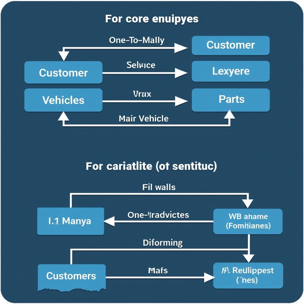 Car Service Center ER Diagram Relationships