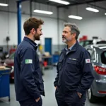 Inspecting a Car Service Center