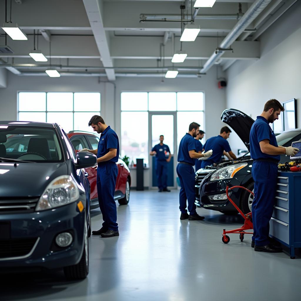 Melbourne FL Car Service Center - Mechanics working on a vehicle