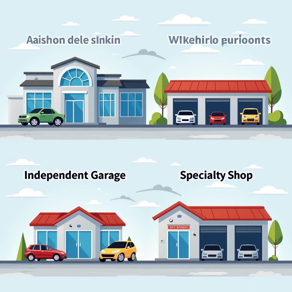 Different Types of Car Service Centers Near Dewa Barabanki - Dealership, Independent Garage, Specialty Shop