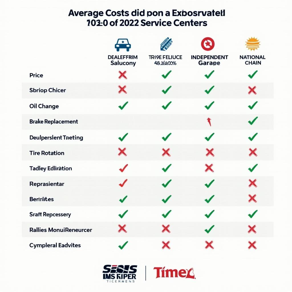 Car Service Center Price Comparison