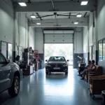 Interior of a Car Service Center in Shijaji Nagar