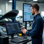 Advanced Diagnostic Equipment at a Car Service Center in Trichy