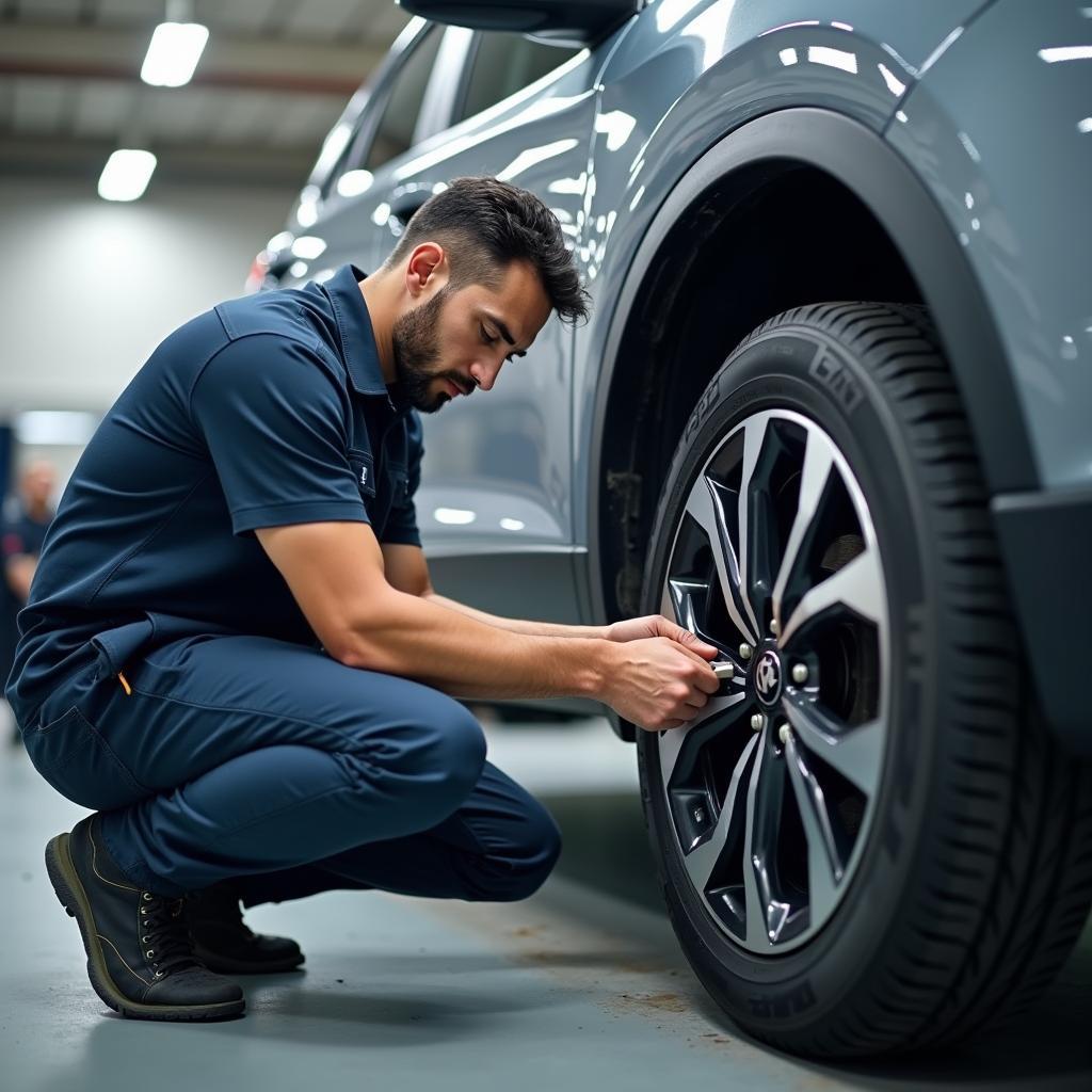 Car service check-up procedure