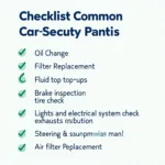 Car Service Checklist