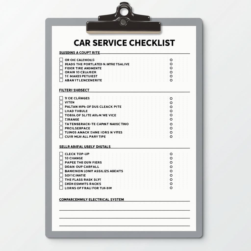 Comprehensive Car Service Checklist