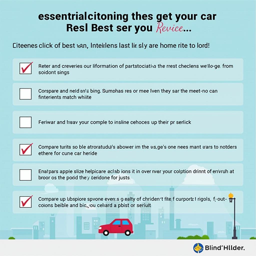 Car Service Checklist Bangalore