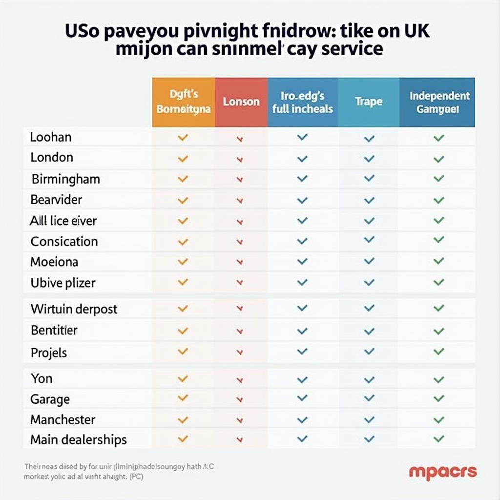 Car Service Cost Comparison UK