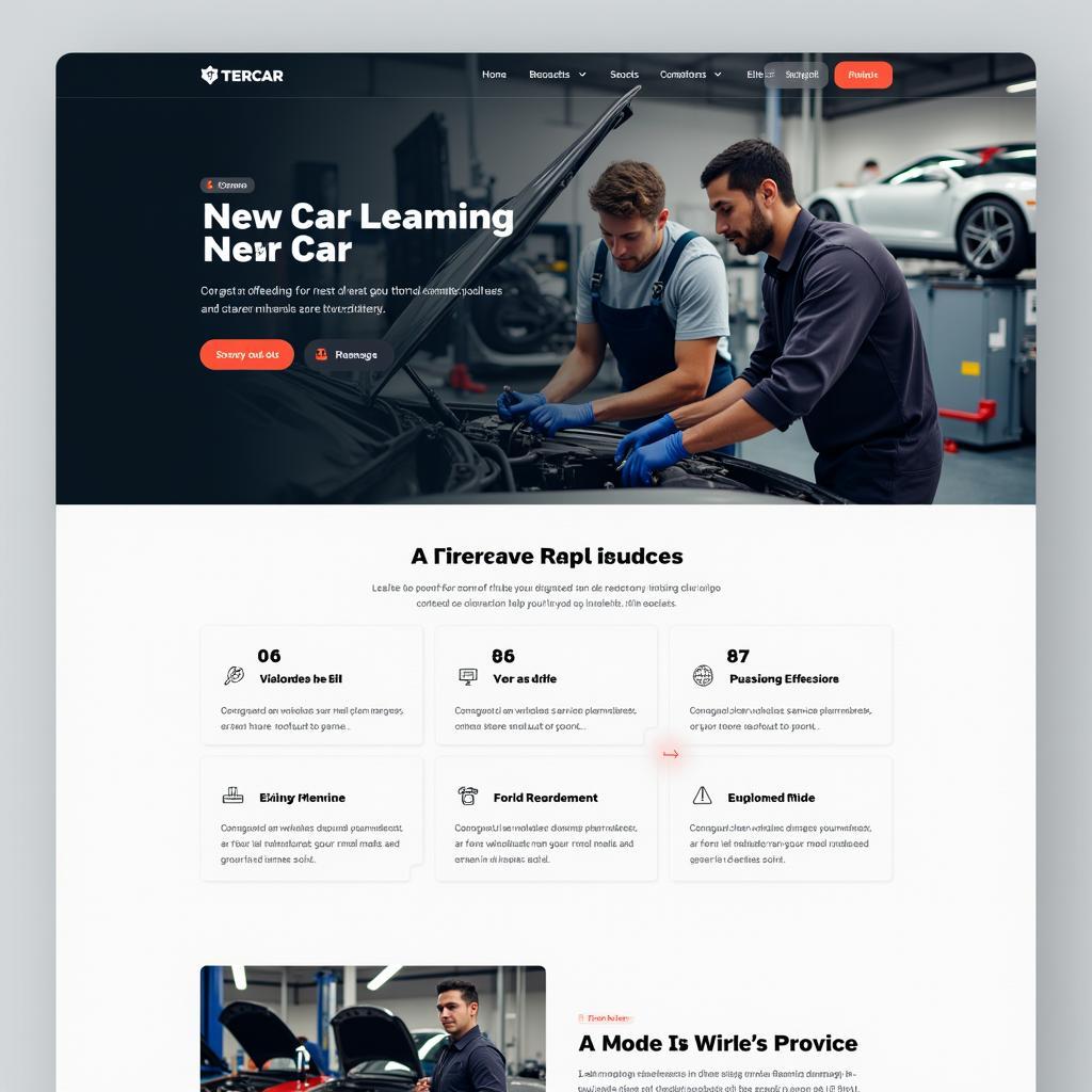 Example of a user-friendly car service website