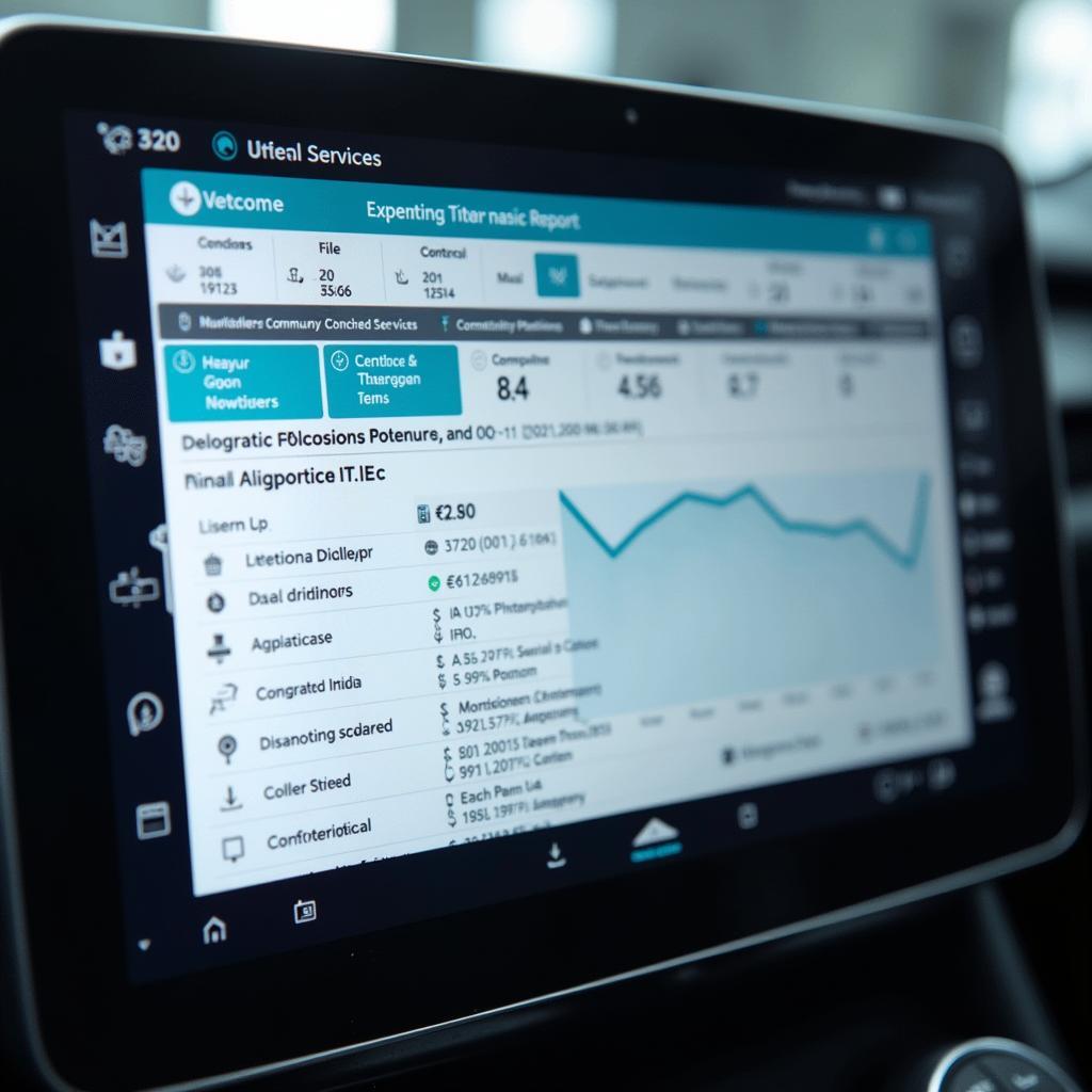 Car Service Diagnostic Report on Computer Screen