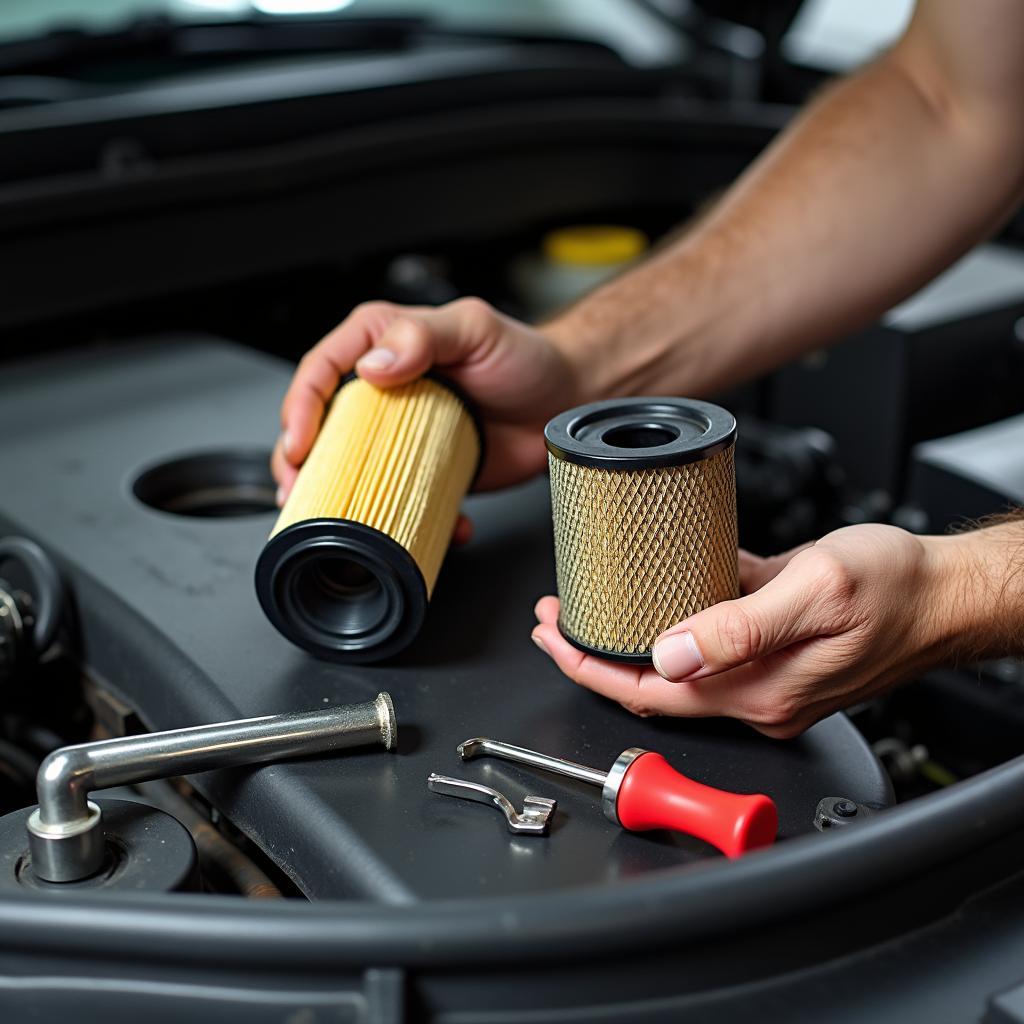 Car Service Filter Replacement