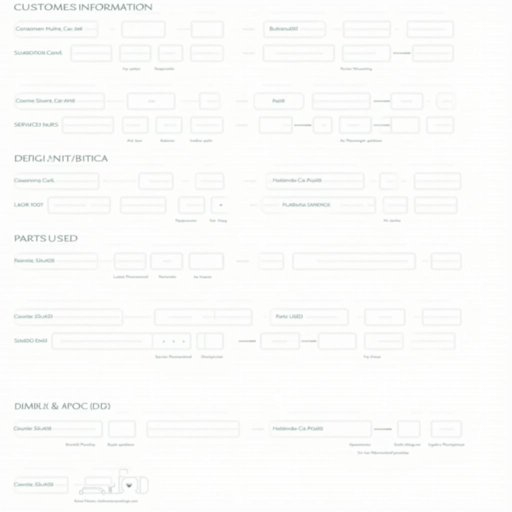 Car Service Form Template Example