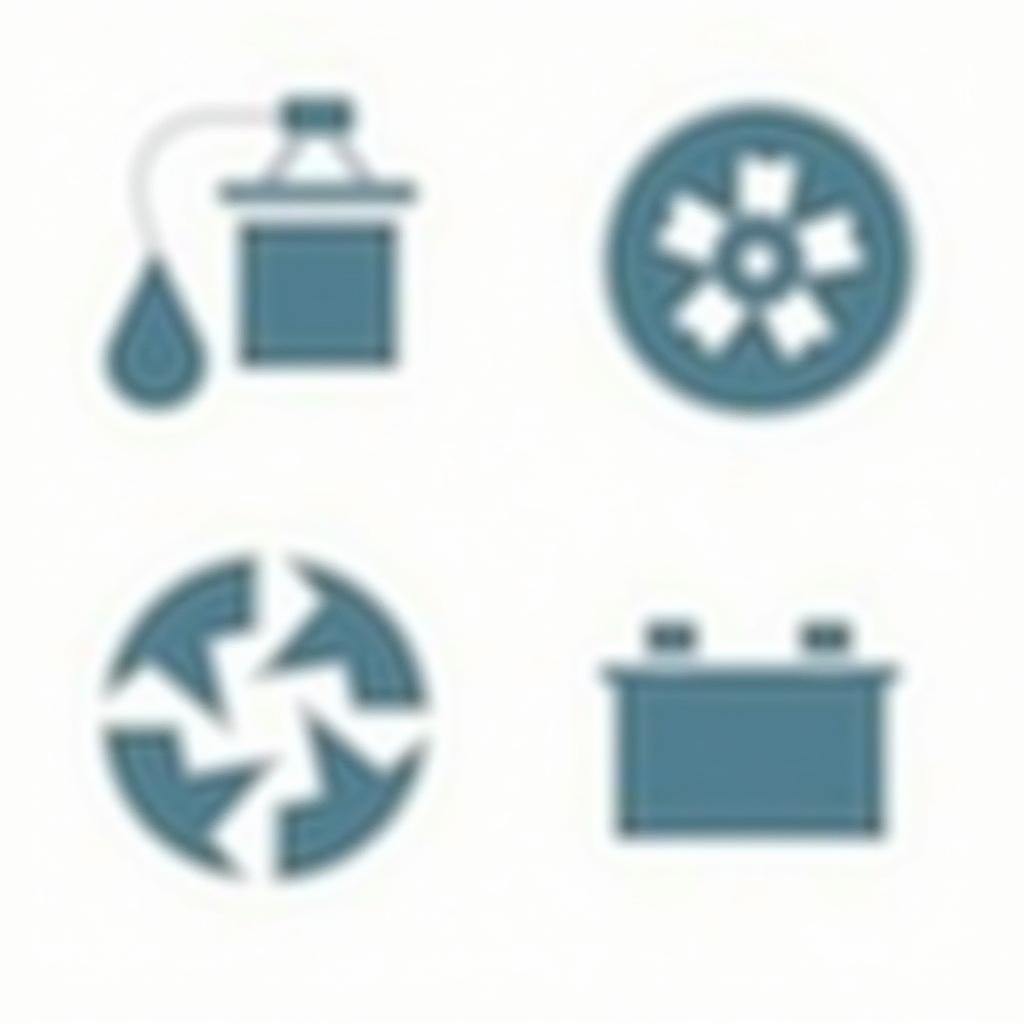 Car service icons for common maintenance tasks