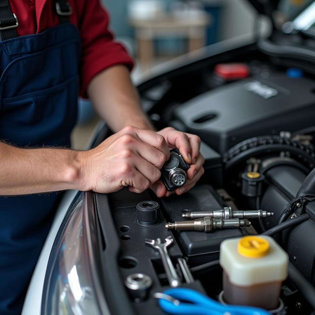 Car Service in Progress