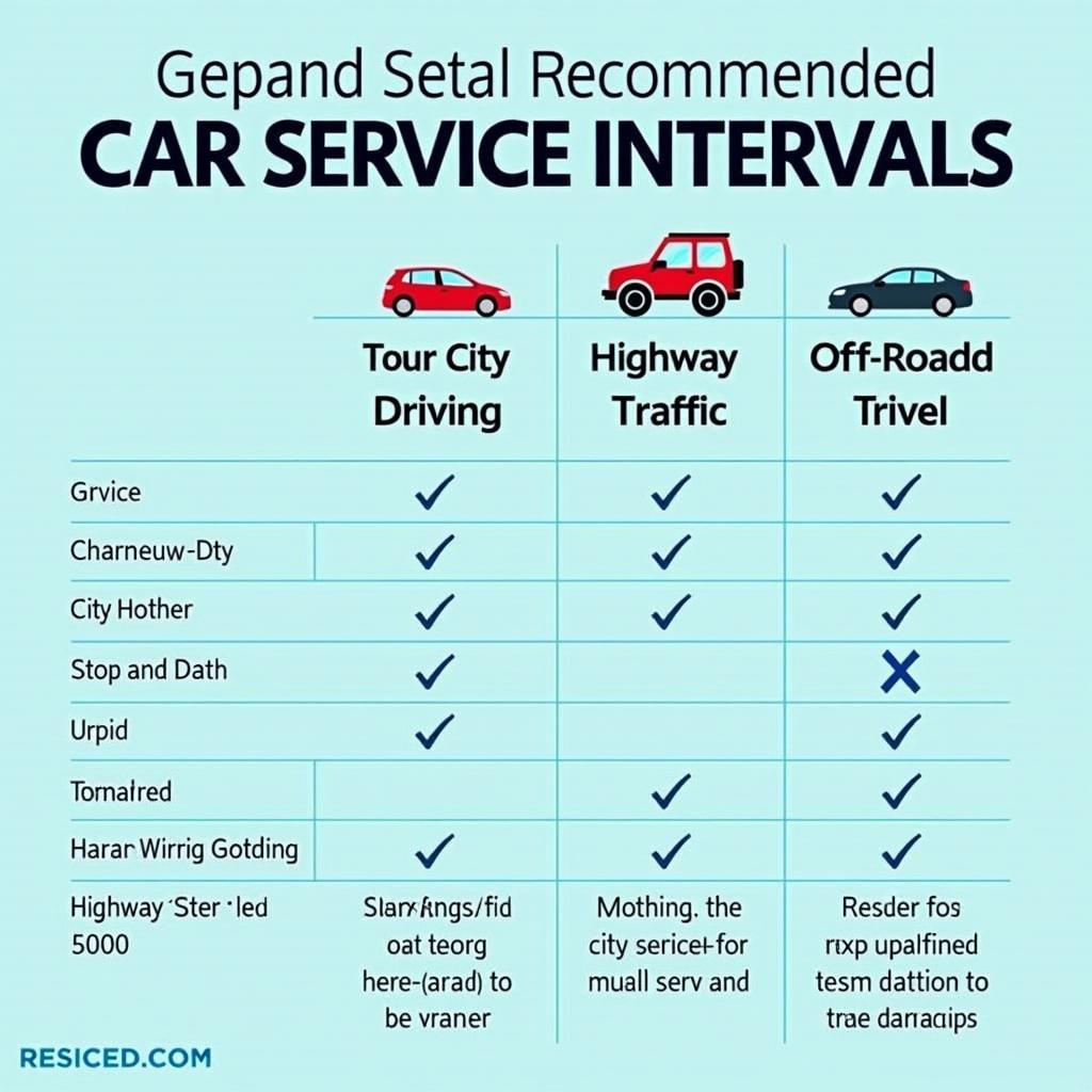 Car Service Intervals Based on Driving Conditions